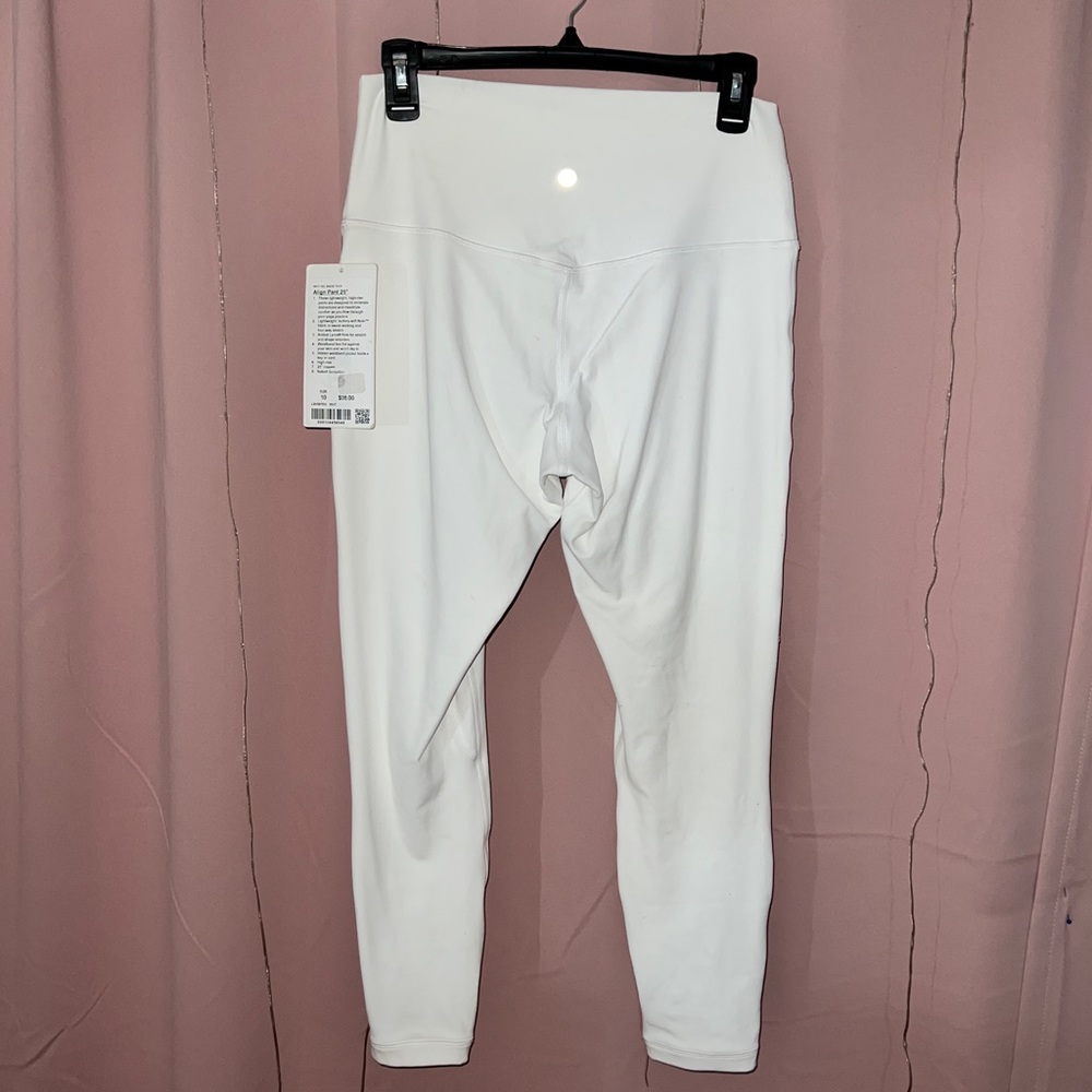 Lululemon White Align Leggings 25in